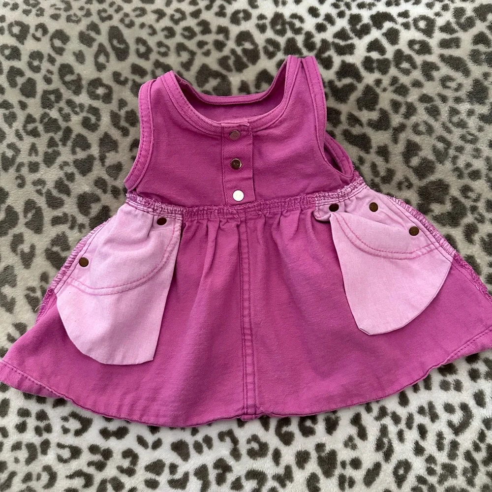 1997 Vintage Levi’s Jeanswear For Girls Colored Denim Dress Pink Size 18 months